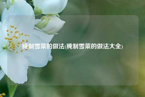腌制雪菜的做法(腌制雪菜的做法大全)